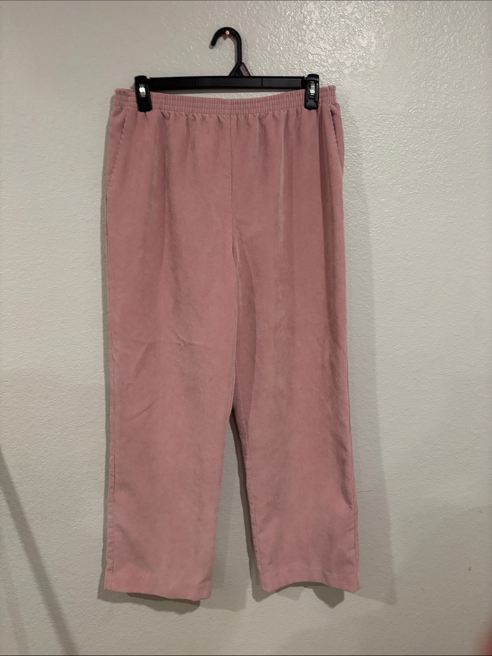 Alfred Dunner Pink Corduroy Pull-On Pants